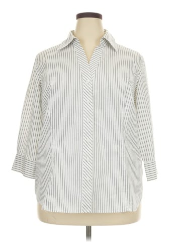 Worthington 3/4 Sleeve Button-Down Shirt (view 1)