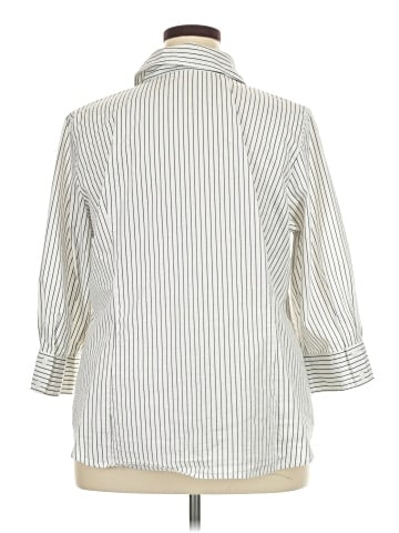 Worthington 3/4 Sleeve Button-Down Shirt (view 2)