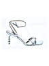 Badgley Mischka Silver Sandals Size 8 - photo 1