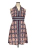 Unbranded Print Blue Burgundy Casual Dress Size L (estimated) - photo 1