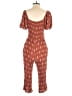 Lily Rose 100% Rayon Hearts Brown Jumpsuit Size M - photo 2