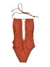 Unbranded Solid Brown One Piece Swimsuit Size M - photo 1