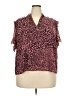J.Crew 100% Polyester Animal Print Multi Color Pink Sleeveless Blouse Size 3X - photo 1