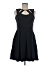 Betsey Johnson 100% Polyester Solid Black Cocktail Dress Size 6 - photo 1