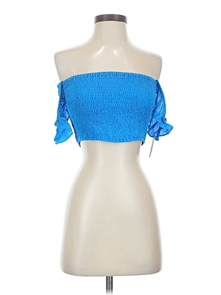Lulus Tube Top Blue Strapless Neckline Tops
