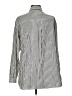 Max Studio Stripes Blue Silver Long Sleeve Blouse Size S - photo 2