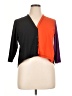 Alembika Color Block Black 3/4 Sleeve Top Size 14 (5) - photo 1