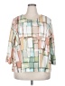Alfred Dunner 100% Polyester Color Block Ivory 3/4 Sleeve Blouse Size 3X - photo 1