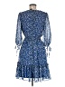 Taylor 100% Polyester Paisley Blue Casual Dress Size 6 - photo 2