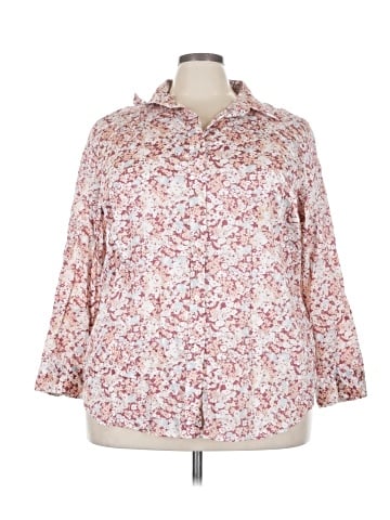 Lauren by Ralph Lauren 3/4 Sleeve Button-Down Shirt (view 1)