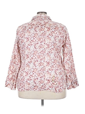 Lauren by Ralph Lauren 3/4 Sleeve Button-Down Shirt (view 2)