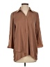 Renuar 100% Polyester Brown 3/4 Sleeve Blouse Size XS - photo 1
