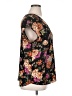 DR2 100% Polyester Floral Black Short Sleeve Blouse Size XL - photo 4