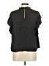 J by Joie 100% Polyester Black Short Sleeve Blouse Size M - photo 2