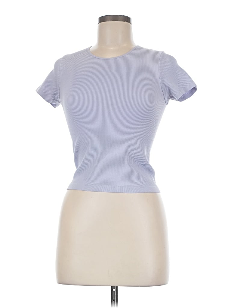 Pre-owned Elodie Short Sleeve Turtleneck In Blue