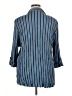 Maggie Barnes Stripes Blue 3/4 Sleeve Button-Down Shirt Size 14 (estimated) - photo 2