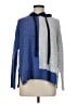 Central Park West Color Block Blue Pullover Sweater Size M - photo 1