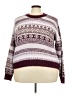 Sonoma Goods for Life Print Burgundy Pullover Sweater Size 2X - photo 1