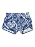 Danskin Now 100% Polyester Print Blue Athletic Shorts Size S - photo 1