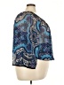 Pure Energy 100% Polyester Blue 3/4 Sleeve Blouse Size 4X - photo 4