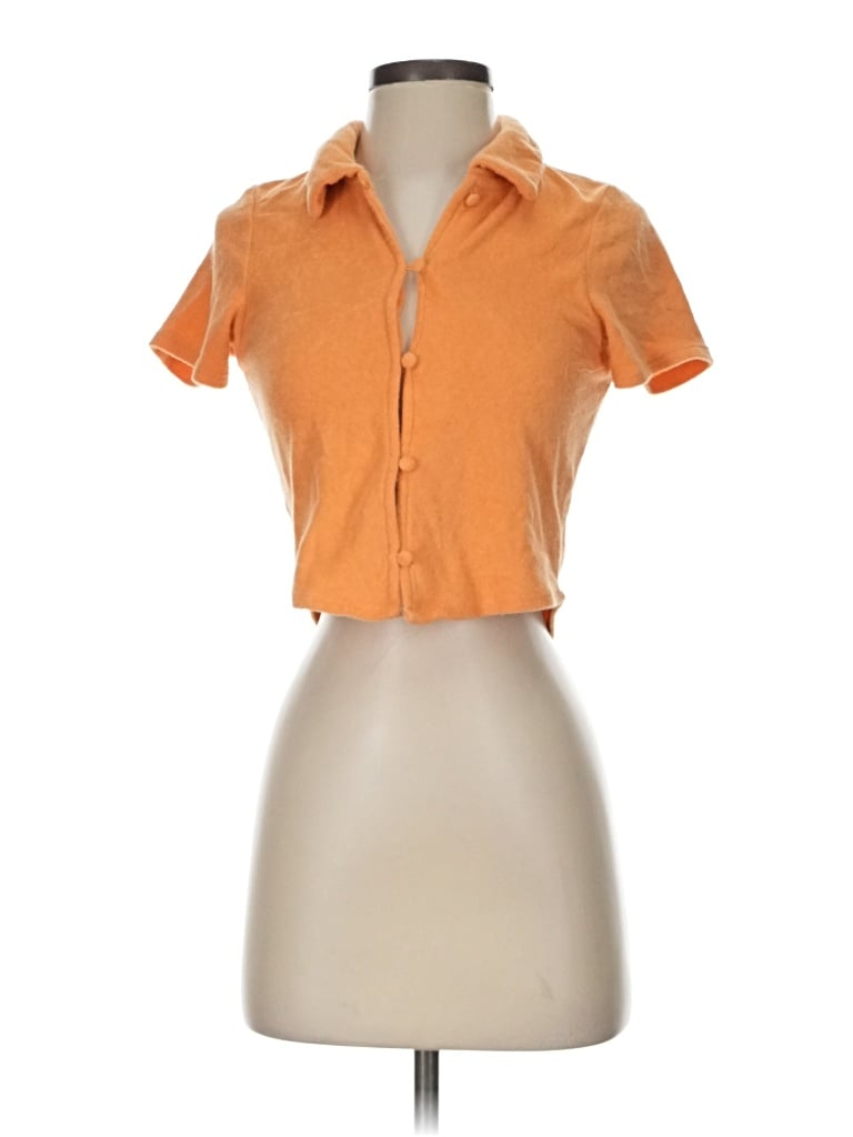 Pre-owned La Hearts Short Sleeve Blouse In Orange