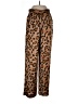 Dancing Leopard 100% Polyester Animal Print Brown Casual Pants Size 12 - photo 1
