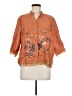 Unbranded Orange 3/4 Sleeve Button-Down Shirt Size 6 - photo 1
