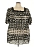 Liz & Me Black Short Sleeve Blouse Size 4X - photo 1