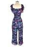 Parker Floral Blue Jumpsuit Size 4 - photo 2