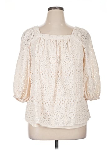 LC Lauren Conrad 3/4 Sleeve Blouse (view 1)