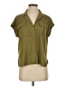 Rose + Olive 100% Polyester Green Short Sleeve Blouse Size XS - photo 1