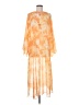 Devon Windsor 100% Polyester Tie-dye Orange Casual Dress Size M - photo 1