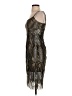 BCBGMAXAZRIA 100% Polyester Metallic Brown Cocktail Dress Size 2 - photo 5