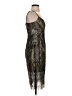 BCBGMAXAZRIA 100% Polyester Metallic Brown Cocktail Dress Size 2 - photo 4