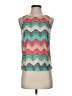 Shein Chevron-herringbone Teal Tank Top Size 2 - photo 1