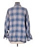 Rivet & Thread Plaid Blue 3/4 Sleeve Button-Down Shirt Size M - photo 2