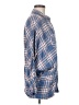 Rivet & Thread Plaid Blue 3/4 Sleeve Button-Down Shirt Size M - photo 4