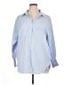 Unbranded 100% Polyester Stripes Blue 3/4 Sleeve Blouse Size XL - photo 1