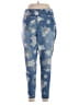 Hue Floral Blue Jeggings Size XL - photo 1