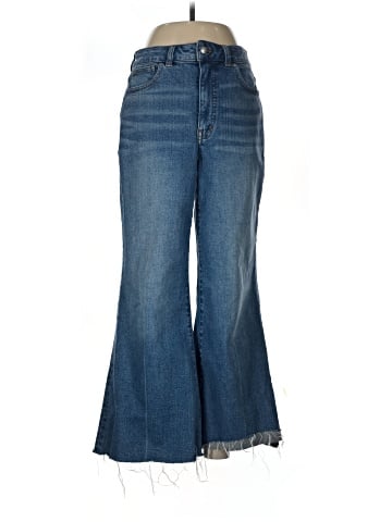 Madewell Curvy Flared Wide-Leg Crop Jeans in Oneida Wash (view 1)