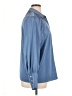 Halogen 100% Polyester Metallic Blue Long Sleeve Blouse Size XL - photo 4