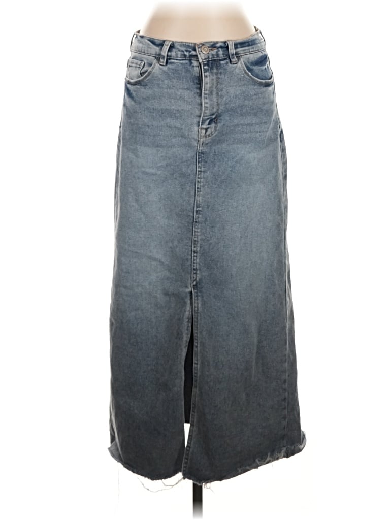 Pre-owned Kensie Denim Skirt In Gray