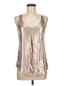 Ecru 100% Rayon Silver Sleeveless Blouse Size M - photo 1