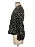 Max Studio 100% Polyester Floral Black Long Sleeve Blouse Size XS - photo 5