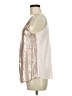 Ecru 100% Rayon Silver Sleeveless Blouse Size M - photo 5
