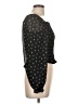 Lush 100% Polyester Black 3/4 Sleeve Blouse Size L - photo 4