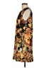Joe Fresh 100% Polyester Print Brown Casual Dress Size 10 - photo 5