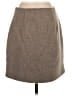 Club Monaco Chevron-herringbone Brown Tan Wool Skirt Size 4 - photo 2