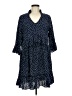 Unbranded 100% Polyester Polka Dots Blue Casual Dress Size M - photo 1