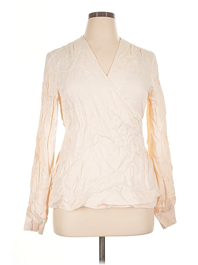 Scotch & Soda Long Sleeve Blouse In Neutral